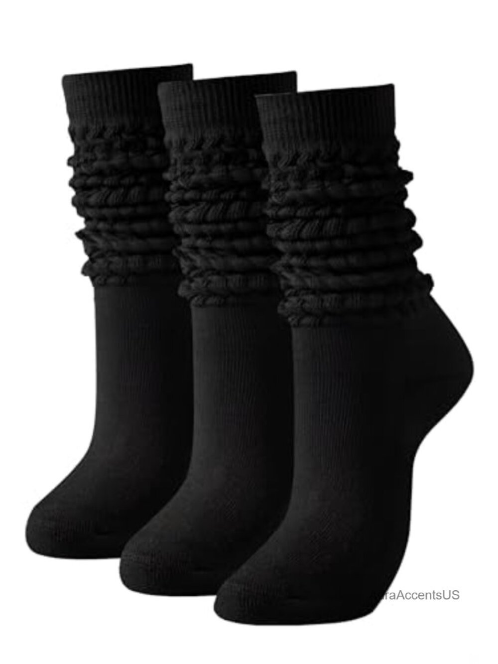 Slouch Socks Cotton Blend Scrunch Crew Retro 80s 90s Women